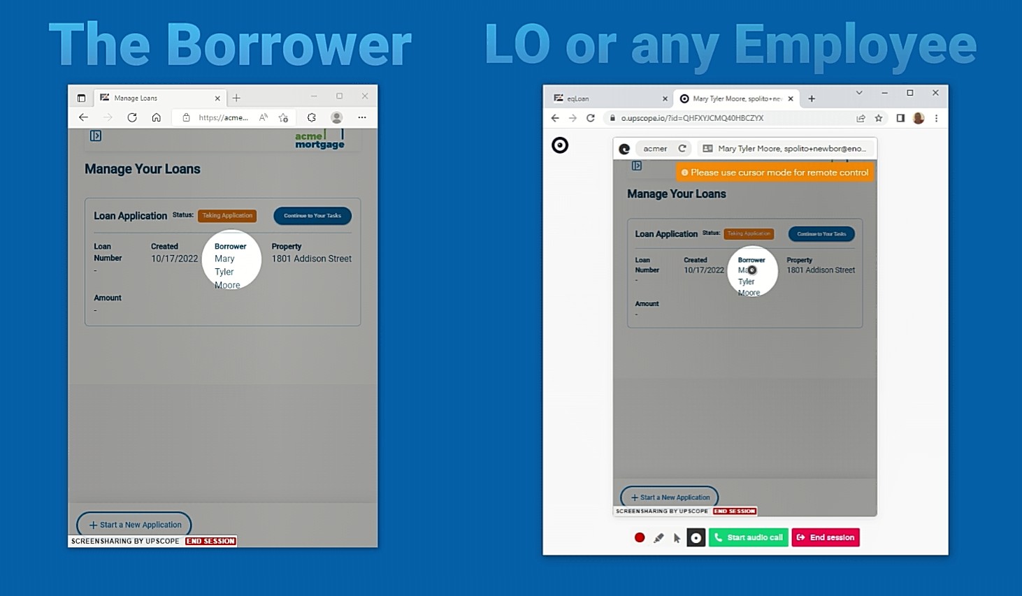 eqLend CoPilot screen sharing